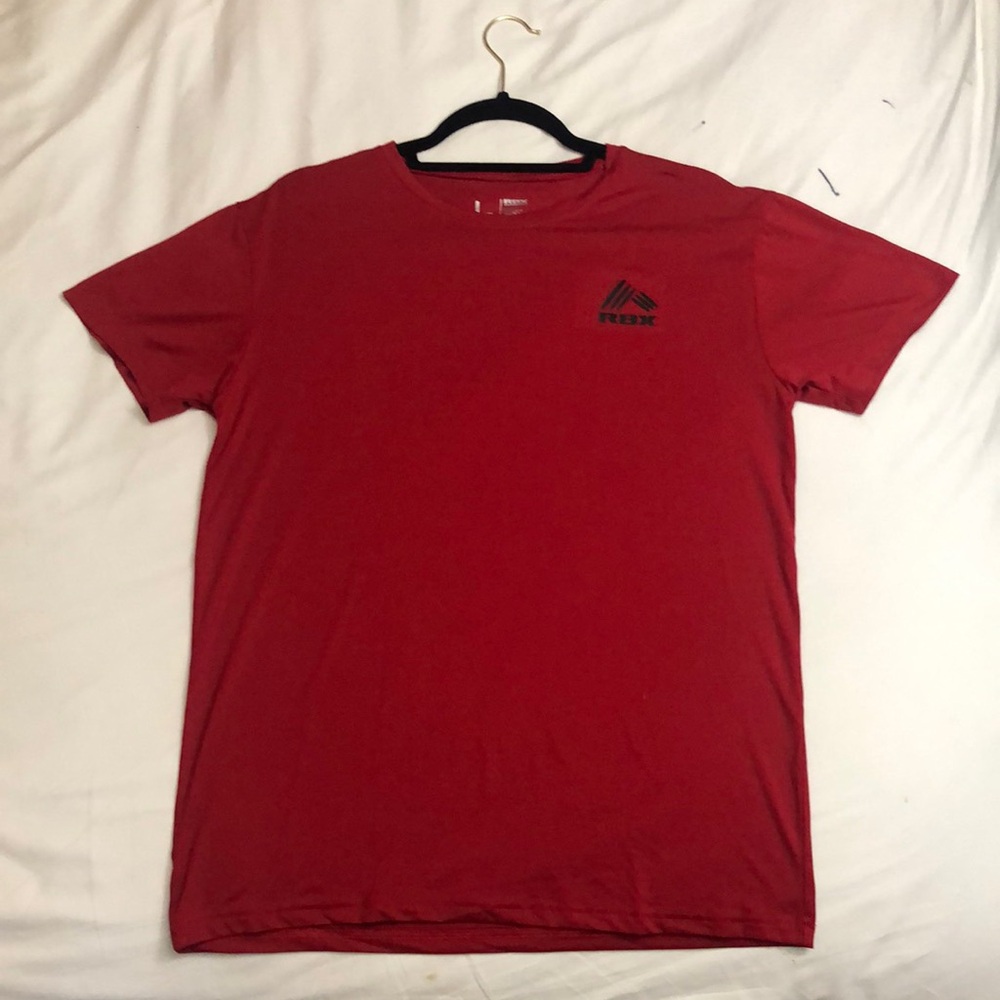 RBX T-Shirt Crew Neck Short Sleeve With logo Men's Medium Red